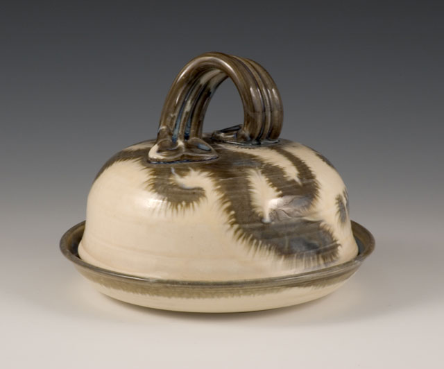 GARLIC ROASTER CONTEMPORARY BUTTER DISH HANDCRAFTED STONEWARE HANDMADE CERAMICS by GAULEY RIVER